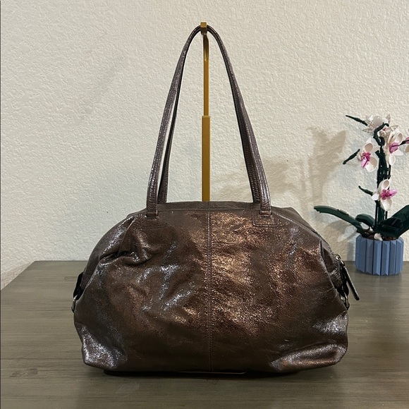 Coach Julia Metallic Bronze Shoulder Bag - Picture 2 of 10